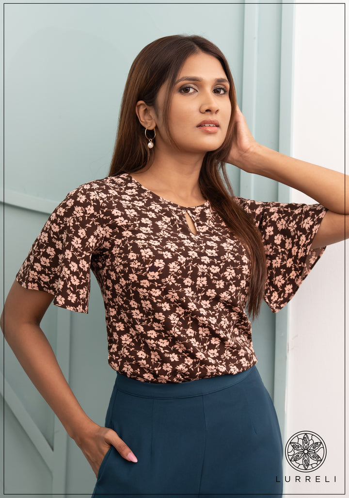 Printed Work Wear Top