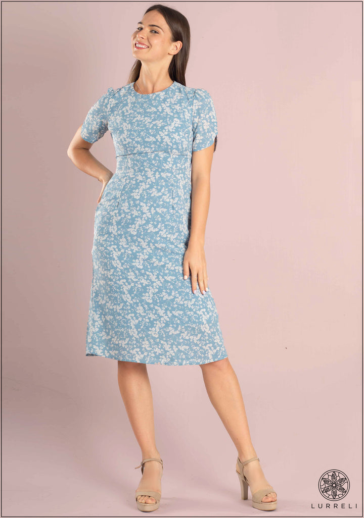 Tulip Sleeve Ditsy Floral Dress